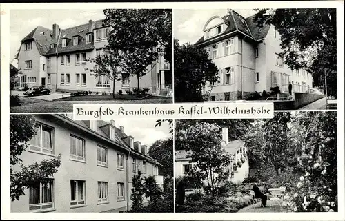 Ak Bad Wilhelmshöhe Kassel in Hessen, Burgfeld Krankenhaus