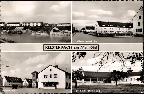 Ak Kelsterbach am Main, Kindergarten, Waldstraße, Mönchbruchstraße