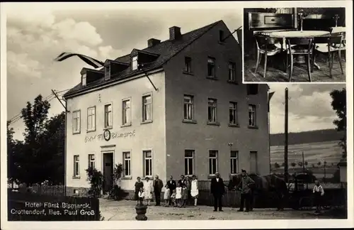 Ak Crottendorf im Erzgebirge Sachsen, Hotel Fürst Bismarck, Inh. Paul Groß