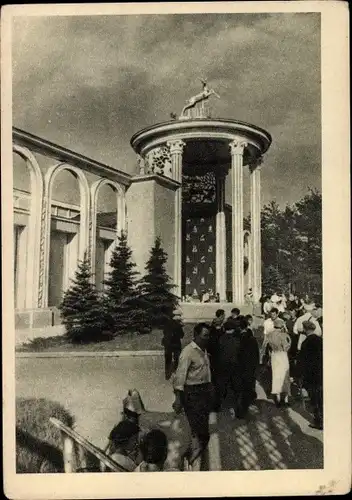 Ak Sowjetische Landwirtschaftsausstellung, Pavillon, UdSSR, Sowjetunion