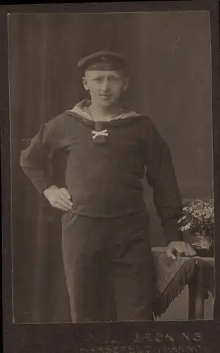 Foto Deutscher Seemann in Uniform, Fotograf Gröning, Hannover