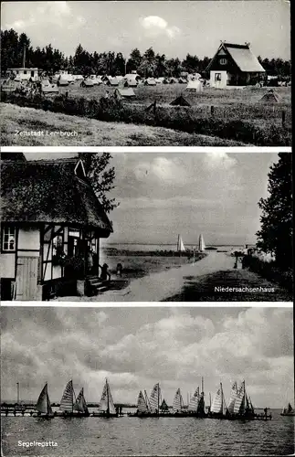 Ak Lembruch am Dümmersee, Zeltstadt, Niedersachsenhaus, Segelregatta