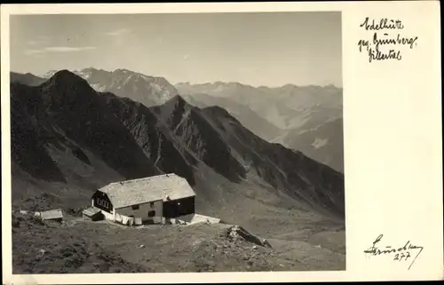 Ak Tirol, Zillertal, Edelhütte, Zillertal, Fotograf Hruschka