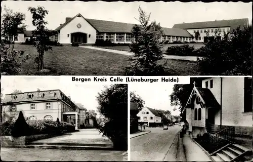 Ak Bergen in der Lüneburger Heide, Teilansichten, Gebäude