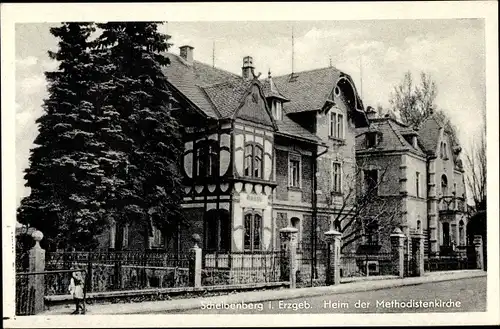 Ak Scheibenberg im Erzgebirge, Heim der Methodistenkirche