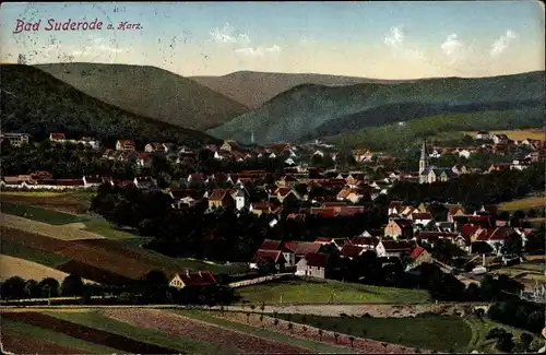 Ak Bad Suderode Quedlinburg im Harz, Panorama