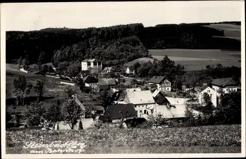 Foto Ak Steinbach Jöhstadt im Erzgebirge Sachsen, Panorama vom Bahnhof aus