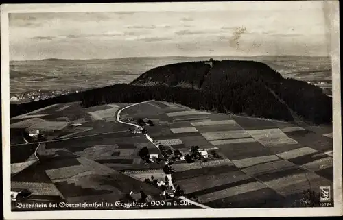 Ak Bärenstein Erzgebirge, Fliegeraufnahme