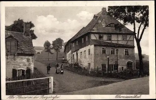 Ak Oberwiesenthal im Erzgebirge Sachsen, Häuser in der Bergstraße