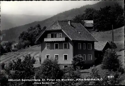 Ak Aspangberg-St. Peter am Wechsel Niederösterreich, Pension Haus Schlinter