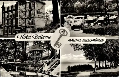 Ak Malente Gremsmühlen, Hotel Bellevue, Bootssteg