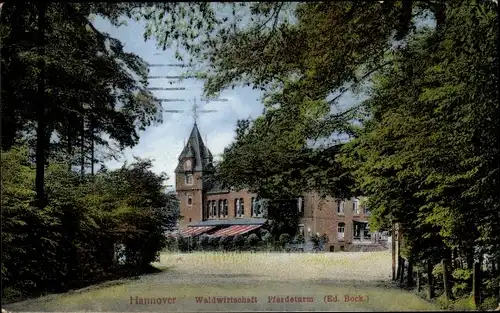 Ak Hannover in Niedersachsen, Waldwirtschaft Pferdeturm, Ed. Bock