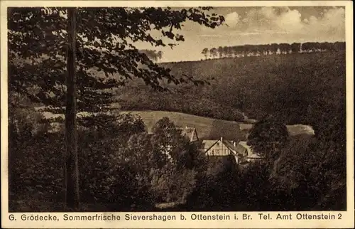 Ak Sievershagen Ottenstein Niedersachsen, Panorama vom Ort, G. Grödecke