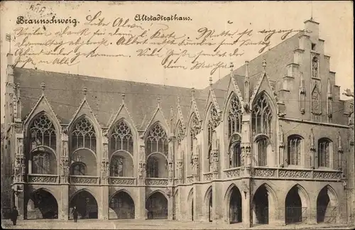 Ak Braunschweig in Niedersachsen, Altstadtrathaus