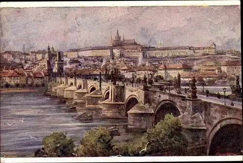 Künstler Ak Engelmüller, F., Praha Prag Tschechien, Hradcany, Hradschin