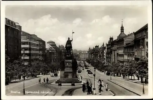 Ak Praha Prag Tschechien, Wenzelsplatz