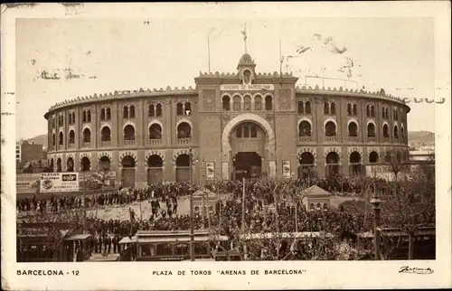 Ak Barcelona Katalonien Spanien, Plaza de Toros Arenas de Barcelona