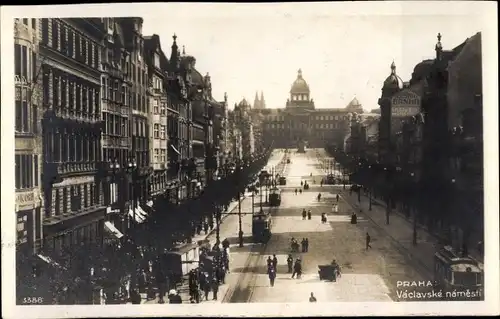 Ak Praha Prag Tschechien, Vaclavske namesti, Wenzelsplatz