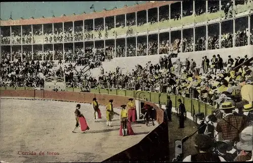 Ak Corrida de Toros, Arena, Zuschauer, Stierkampf