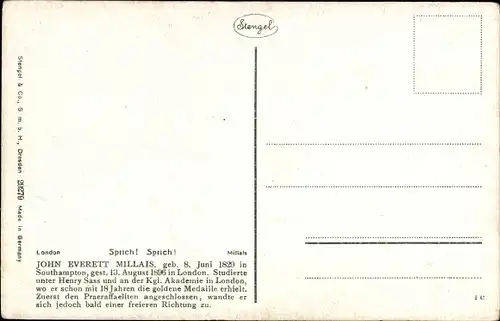 Künstler Ak Millais, John Everett, Sprich, Mann hat eine Erscheinung