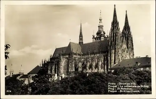 Ak Praha Prag Tschechien, St. Veitsdom