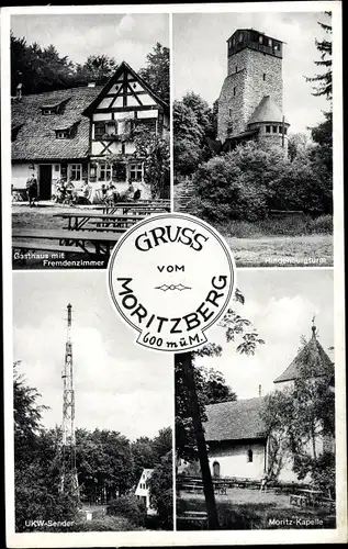 Ak Moritzberg Röthenbach an der Pegnitz, Aussichtsturm, Kapelle, Gasthof, UKW Sender
