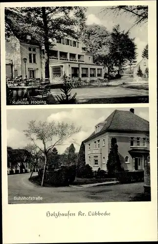 Ak Bad Holzhausen Preußisch Oldendorf in Westfalen, Kurhaus Holsing, Bahnhofstraße