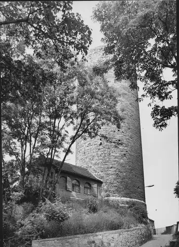 Foto Camburg an der Saale Thüringen, Burgruine, Romanischer Bergfried