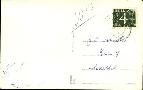 Ak Spanbroek Nordholland, R.K. Kerk
