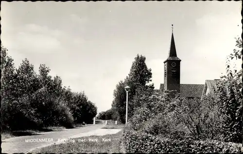 Ak Middenmeer Nordholland, Kerkring met Herv. Kerk