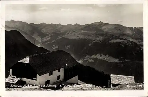 Ak Tirol, Edelhütte, Blick auf Rastkogel und Tuxertal, Zillertal