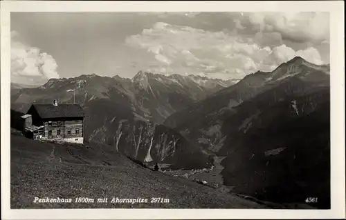 Ak Mayrhofen im Zillertal Tirol, Penkenhaus mit Ahornspitze