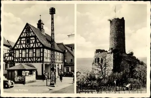 Ak Schriesheim a.d. Bergstraße, Rathaus, Strahlenburg