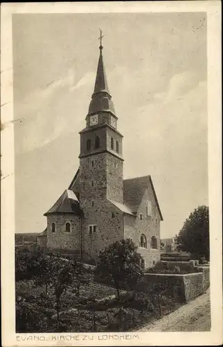 Ak Lonsheim in Rheinhessen, Ev. Kirche