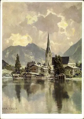 Künstler Ak Maurus, Hanns, Rottach Egern, Teilansicht
