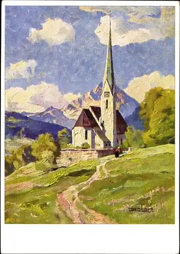 Künstler Ak Maurus, Hanns, Bad Wiessee in Oberbayern, Kirche