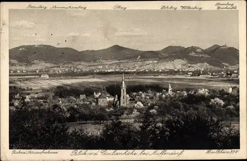 Ak Königswinter am Rhein, Panorama von der Cäcilienhöhe bei Muffendorf