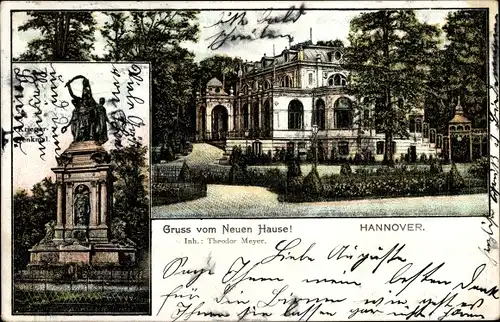 Ak Hannover in Niedersachsen, Kriegerdenkmal, Neues Haus