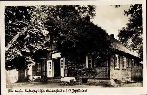 Ak Plön in Holstein, Niedersächsisches Bauernhaus aus dem 17. Jahrhundert