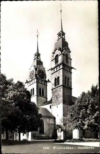 Ak Winterthur Kt Zürich Schweiz, Stadtkirche