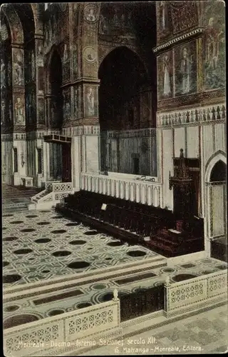 Ak Monreale Sicilia, Duomo, Interno Sezione