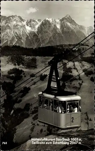 Ak Saalbach in Salzburg, Seilbahn zum Schattberg