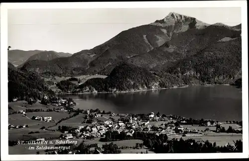Ak Sankt Gilgen in Salzburg, Panorama, Schafberg
