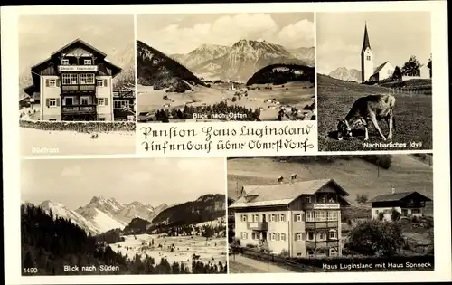 Ak Tiefenbach Oberstdorf im Oberallgäu, Haus Luginsland, Haus Sonneck