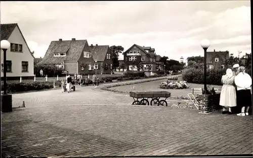 Ak Nordseebad Langeoog Ostfriesland, Am Bahnhof