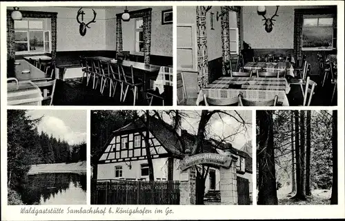 Ak Bad Königshofen im Grabfeld Unterfranken, Waldgaststätte Sambachshof