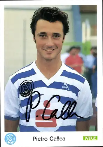 Autogrammkarte Fußballer Pietro Callea, MSV Duisburg