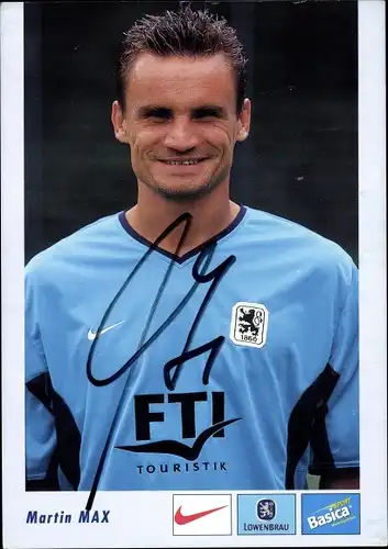 Autogrammkarte Fußballer Martin Max, MSV Duisburg