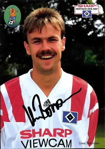 Autogrammkarte Fußballer Uwe Bormann, Hamburger SV