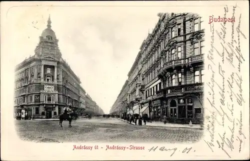 Ak Budapest Ungarn, Andrassy-Straße